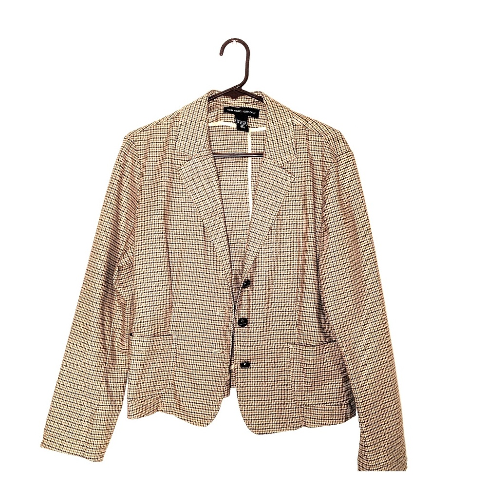 New York & Co plaid button-up Blazer.